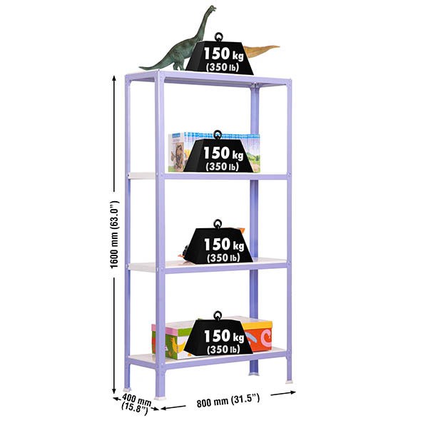 Estantería SIMONRACK Simonhome click mini 4/400 violeta/blanco