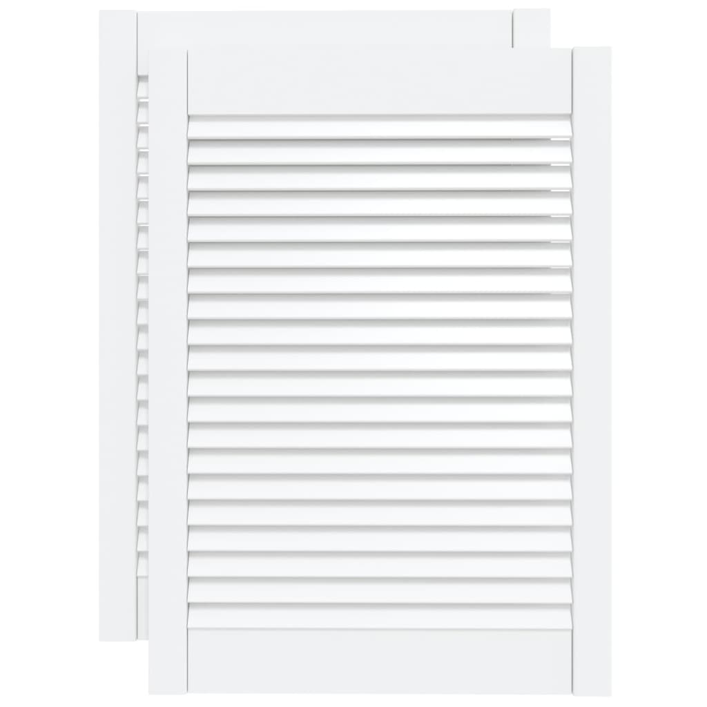 vidaXL 2x Puertas Persiana 69x49,4cm Celosía Rejilla Color Blanco,  Natural, y mas