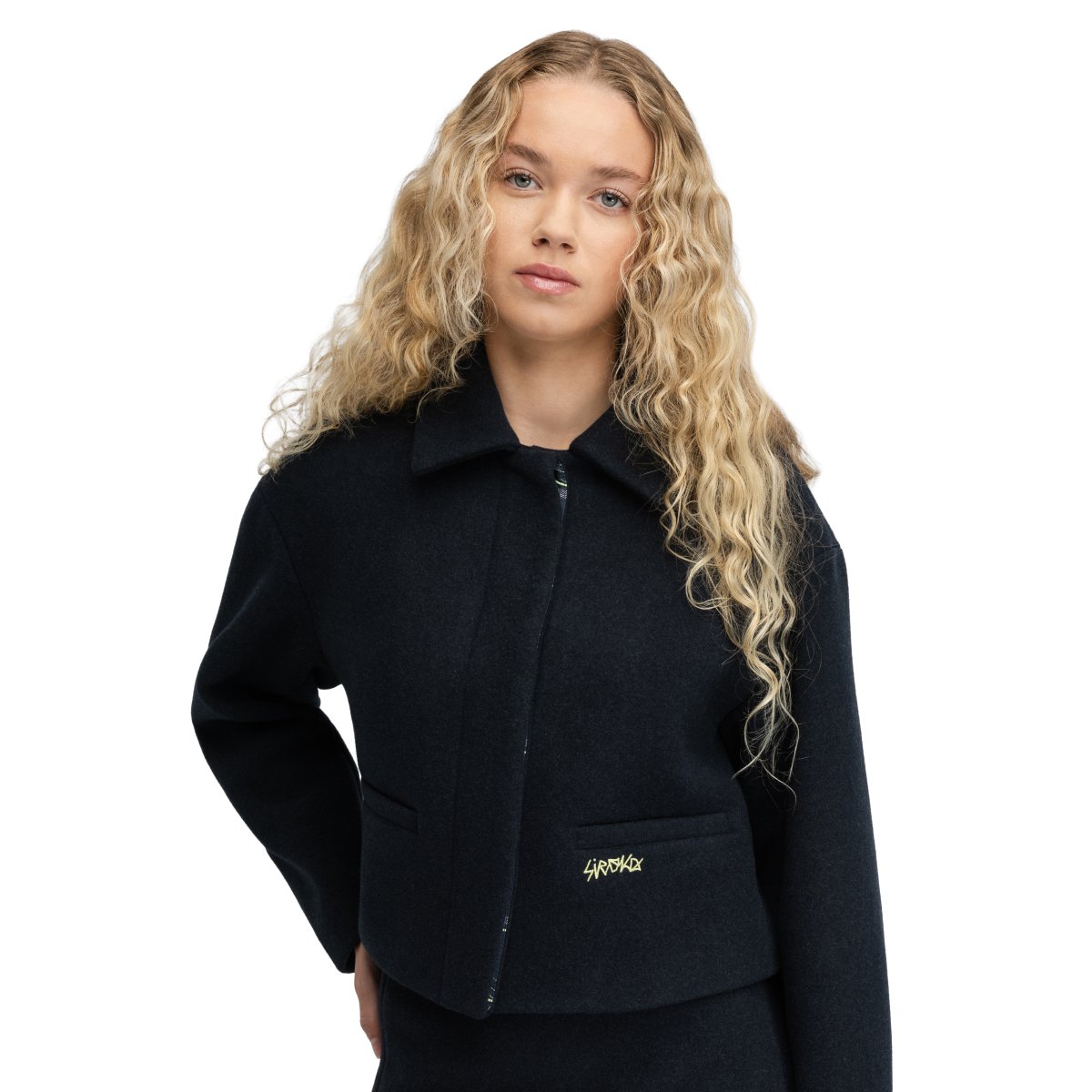 SIROKO - Chaqueta corta de lana para Mujer Siroko Strodet-W Sand_