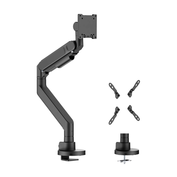 Aisens soporte de mesa pro contrapeso giratorio e inclinable para monitor/tv 27kg (3 pivotes - 1 brazo) de 24-57 - color negro