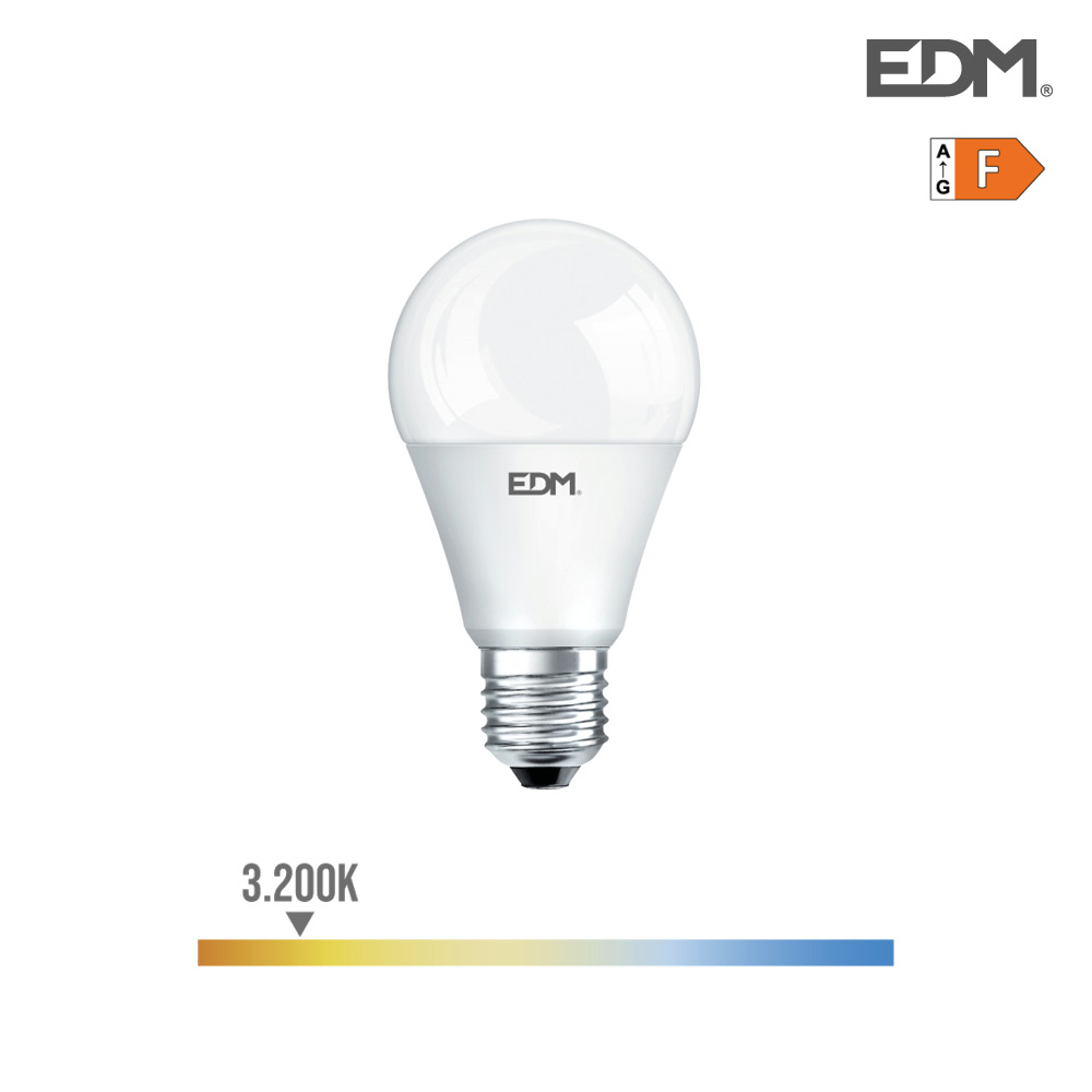 Bombilla "crepuscular" standard led e27 10w 932lm 3200k luz calida ø6x11cm edm