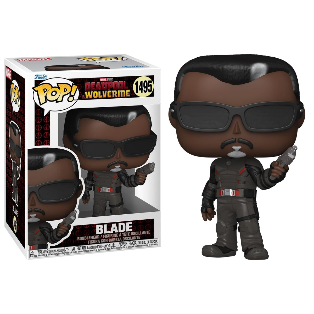 FUNKO POP! MARVEL: DEADPOOL & LOBEZNO - BLADE, 84847, Nº1495, TIENDA CON LICENCIA OFICIAL