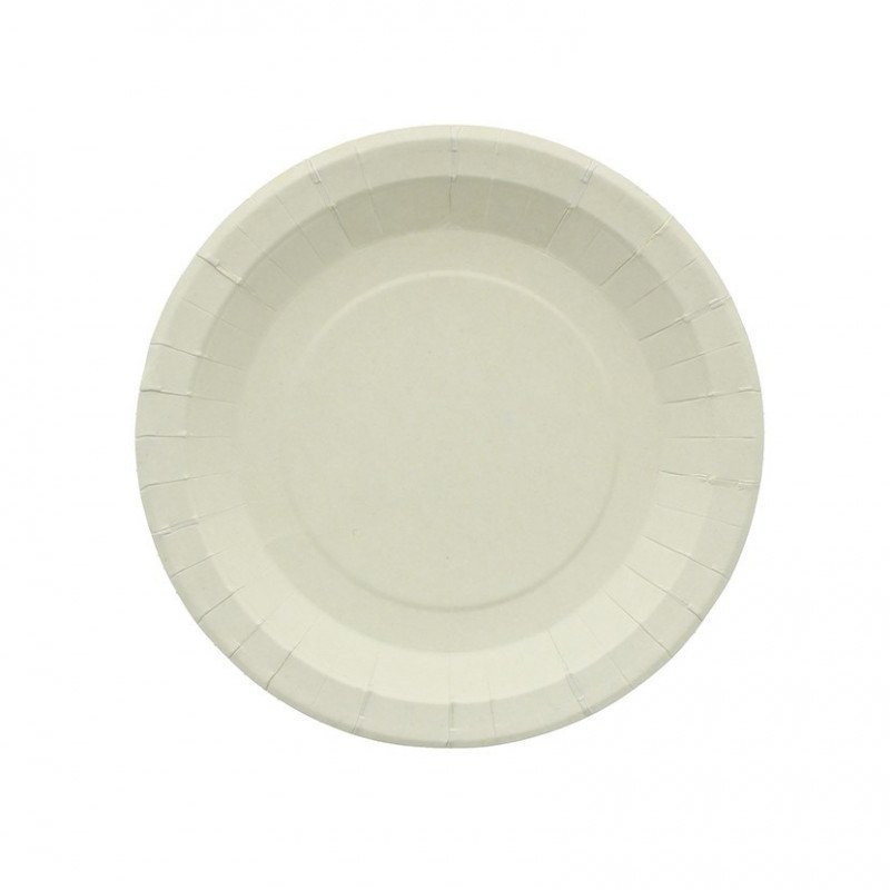 400 Uds. Platos de cartón cartulina 100% compostable (18Ø) | Ref: PLA001B