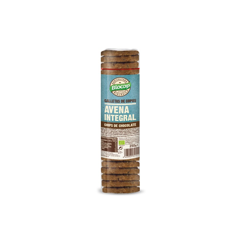 Galletas de copos de avena integral con chips de chocolate Biocop