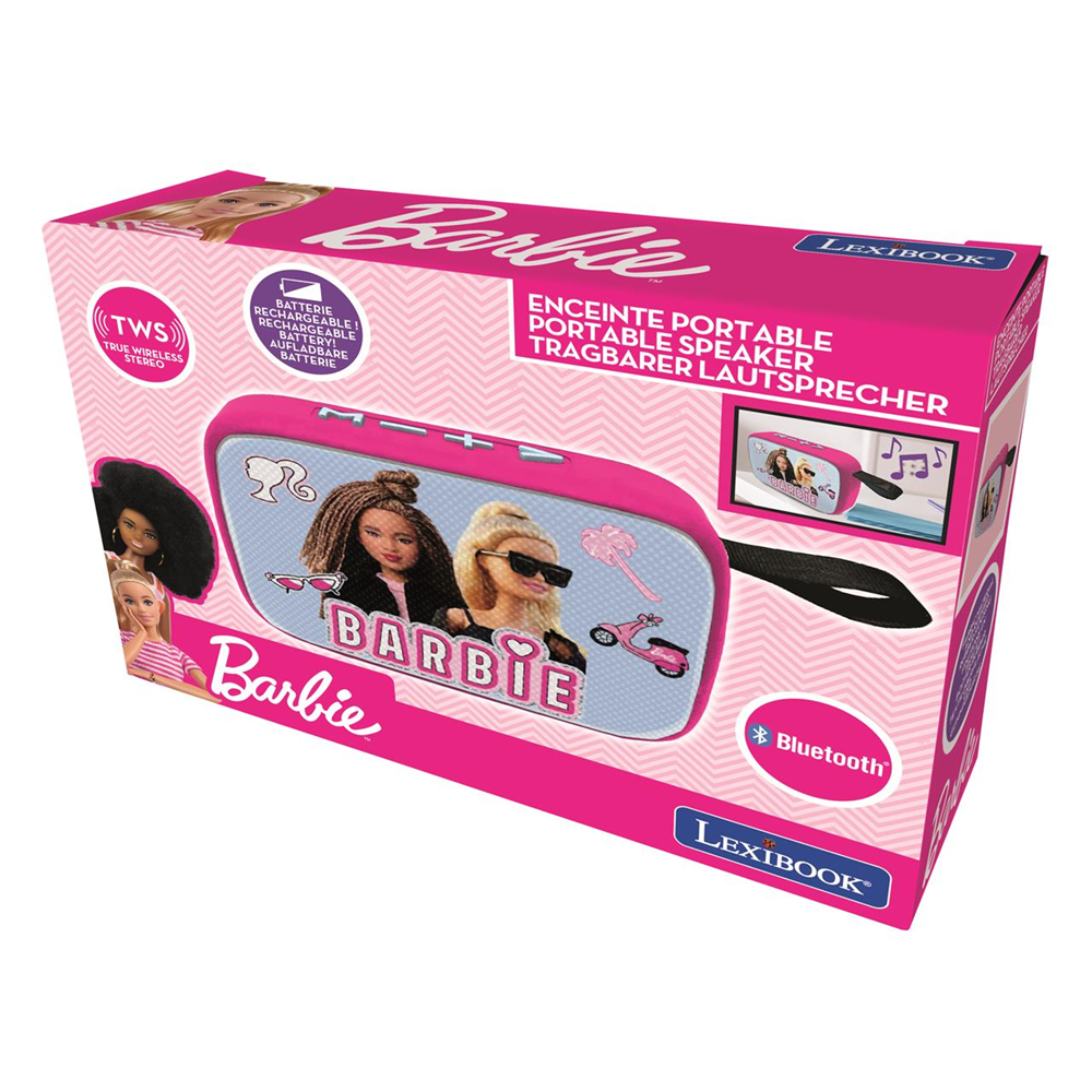 Altavoz portátil  Barbie  Bluetooth con acabado de tela (BT018BB)