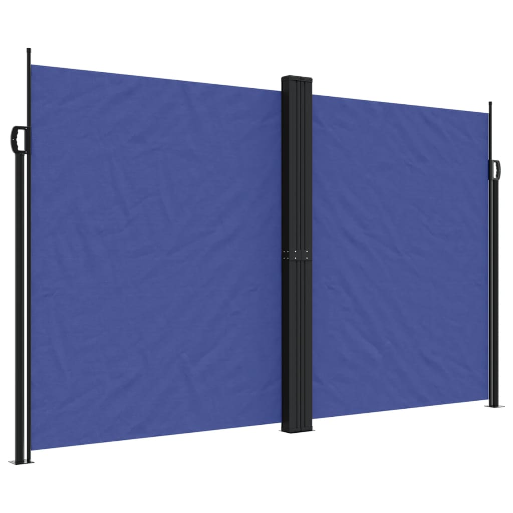 vidaXL Toldo lateral retráctil 200x1200 cm Color Negro, Crema, Azul