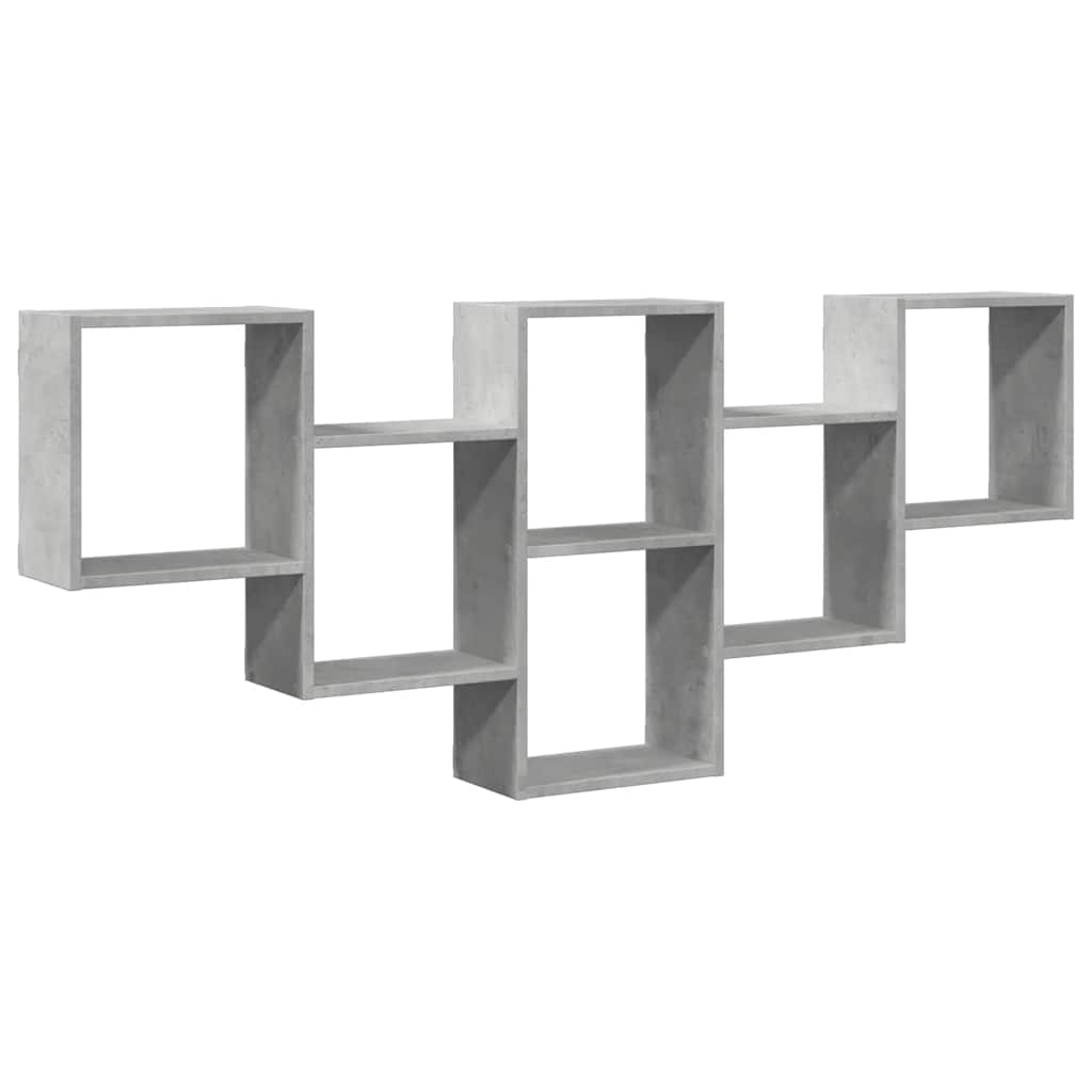 vidaXL Estantería de pared madera ingeniería gris hormigón 159x18x66cm