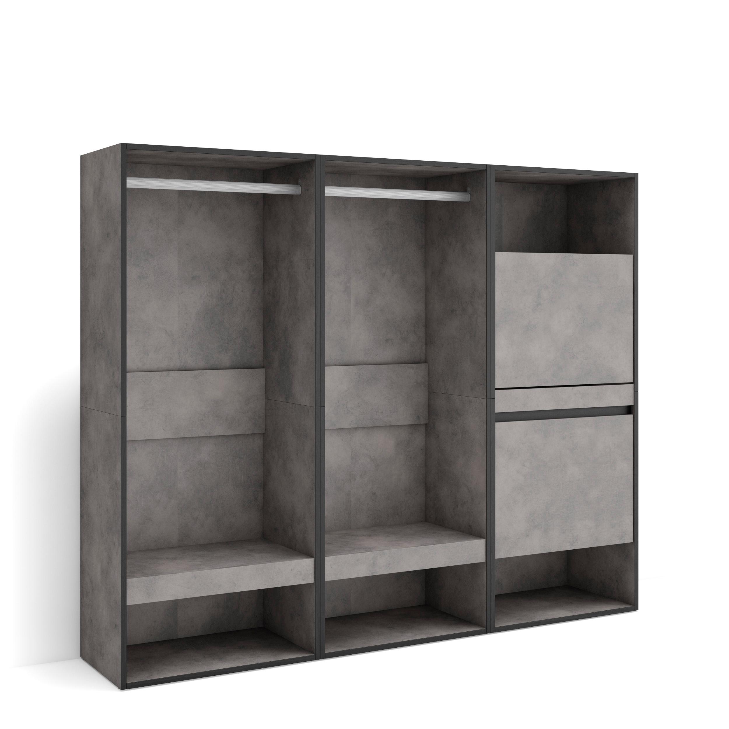 Skraut Home, Vestidor abierto y zapatero, para ropa, complementos y capacidad para 10 pares de zapatos, 180x35x145cm, Varios colores disponibles