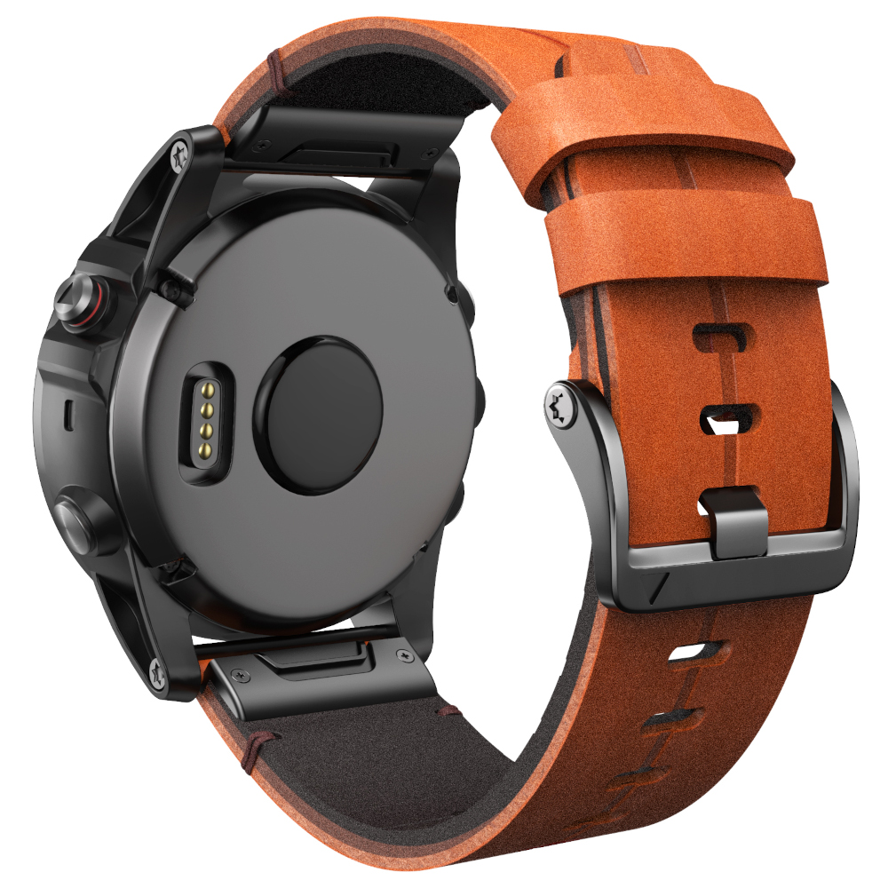 Correa de Cuero para Garmin Fenix 8 - 51mm / Fenix 7X Pro / Fenix 6X Pro / Enduro 3 / Epix 2 Pro 51mm, Pulsera de Piel Alta Calidad Conectores Quickfit 26mm