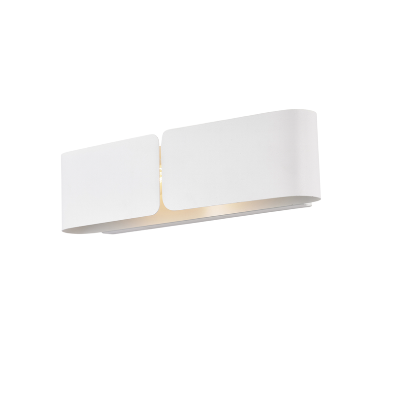 Aplique Hug con difusor cortado a láser en hierro lacado blanco 2 luces .45 P.10 BL316-AP2-BCO - Belight