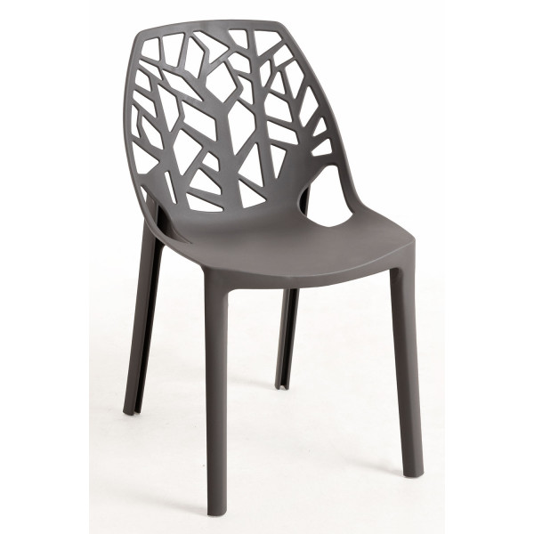 Regalos Miguel - Sillas Jardín - Silla Hissar Polipropileno - Gris oscuro
