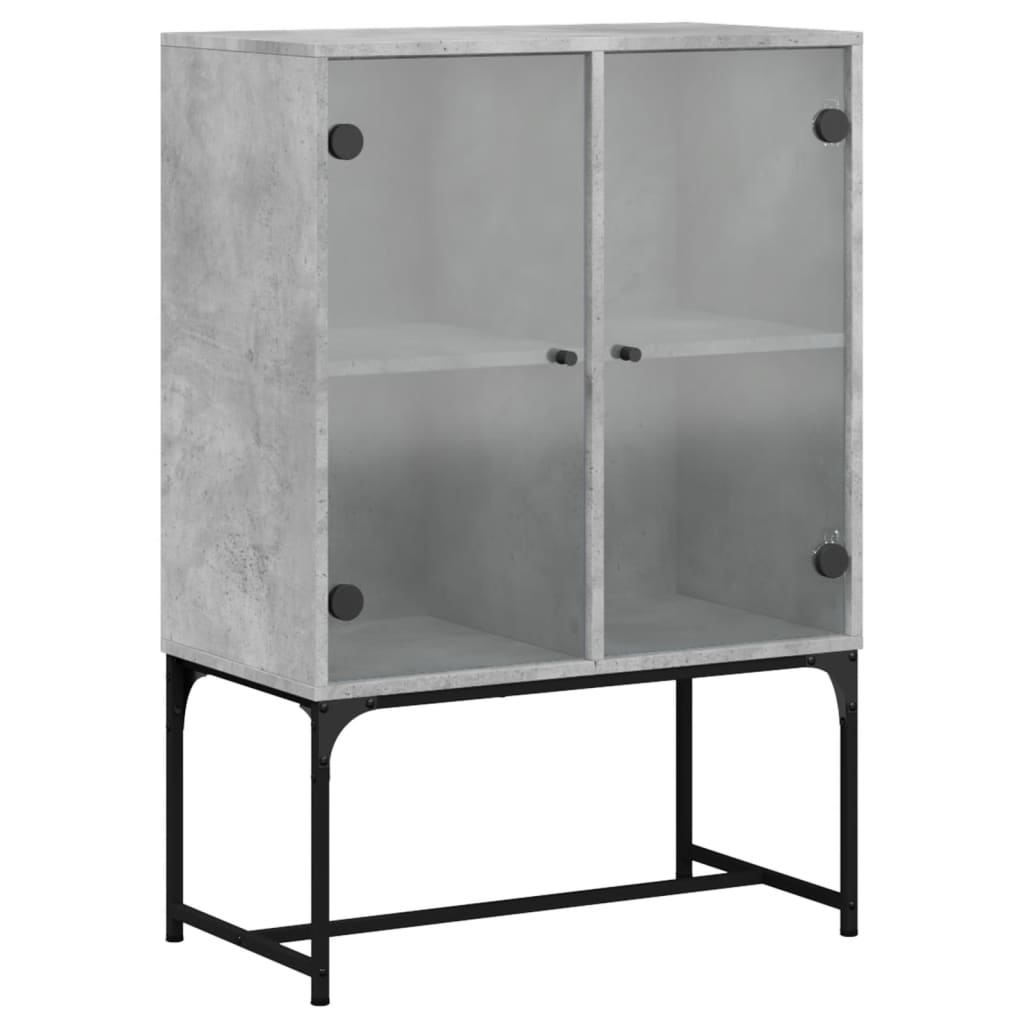 Vidaxl Armario Auxiliar Puertas de Vidrio 69x37x100 Cm - Mueble de Almacenaje de Salón