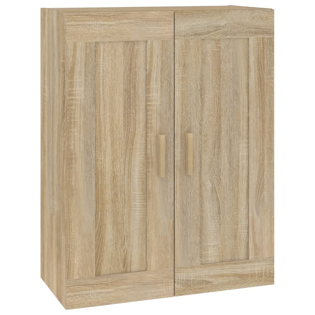 vidaXL Armario pared madera contrachapada 69,5x32,5x90cm Blanco, Negro, Roble Sonoma Mueble Almacenaje Estantería para Oficina, Estudio, Dormitorio Estantería/Librería/ mueble de Almacenamiento