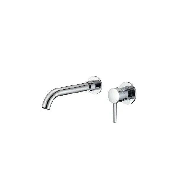 VALAZ Guadiana Grifo de lavabo redondo empotrado fabricado en latón con un acabado cromado