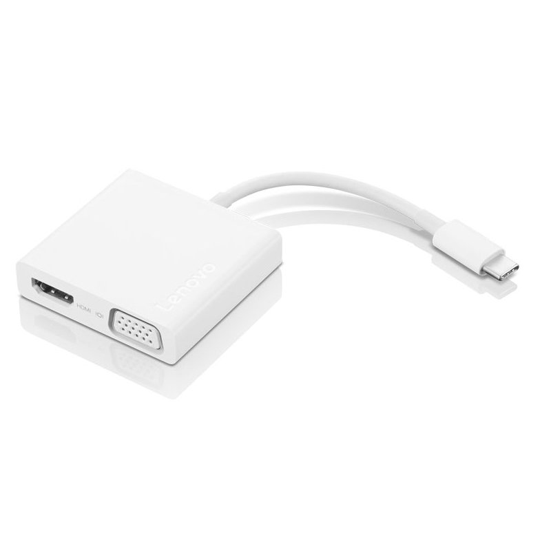Lenovo usb-c to vga/hdmi adapter 4k/usb 3.0 white