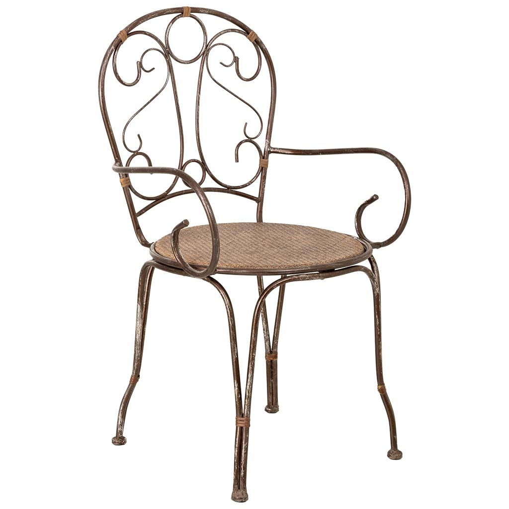 Wonderlust Deco - Silla de metal 52.7x50.1x45/92.7h cm Marrón 53x50x45/93h cm