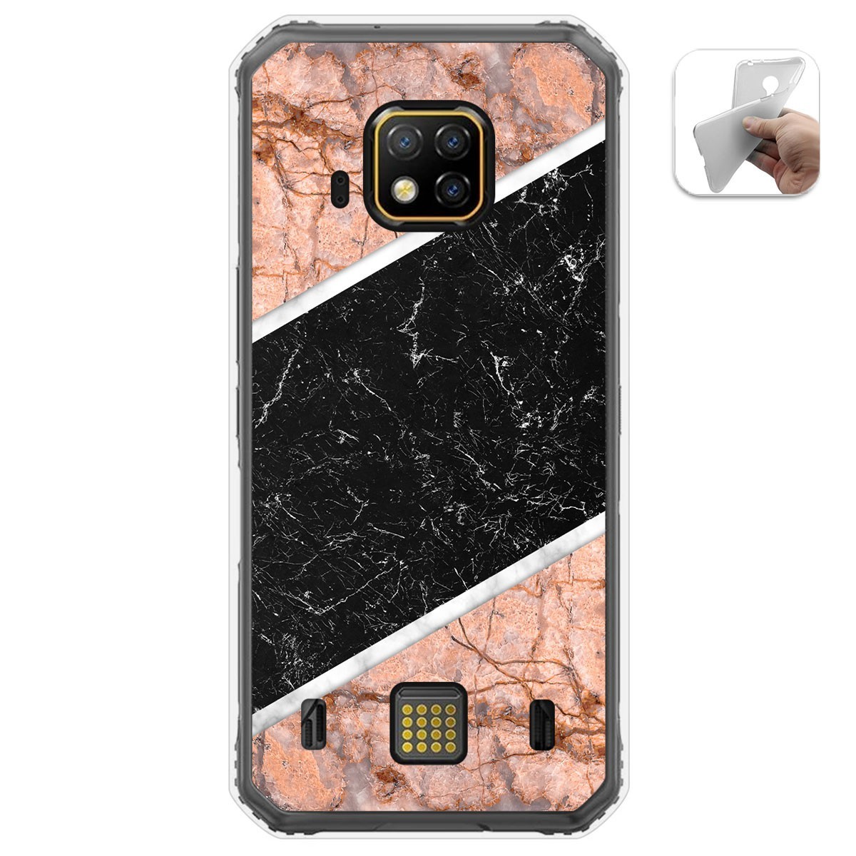 Tumundosmartphone Funda Gel Tpu para Doogee S95 Pro diseño Mármol 07 Dibujos