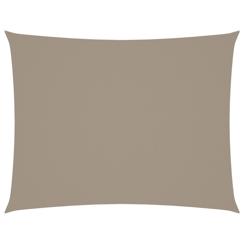 vidaXL Toldo de vela rectangular tela Oxford gris taupe 5x7 m