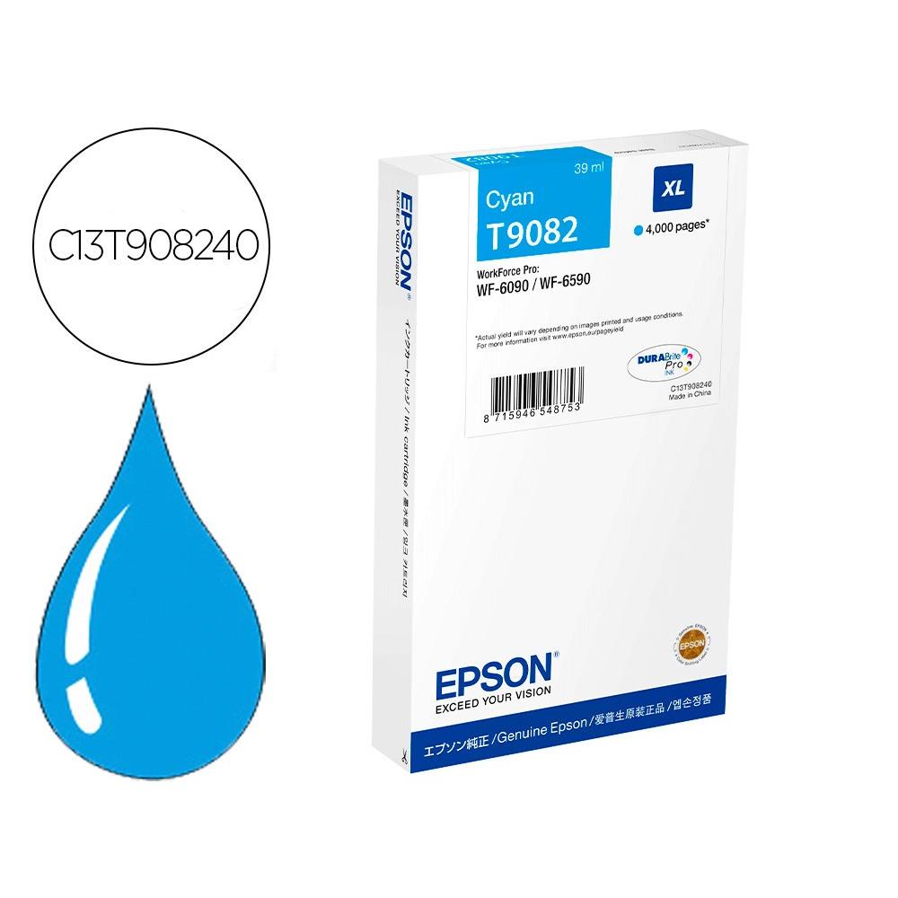 Cartucho de Tinta Liderpapel Epson WF-6590DWF/WF-6090DW Cian XL