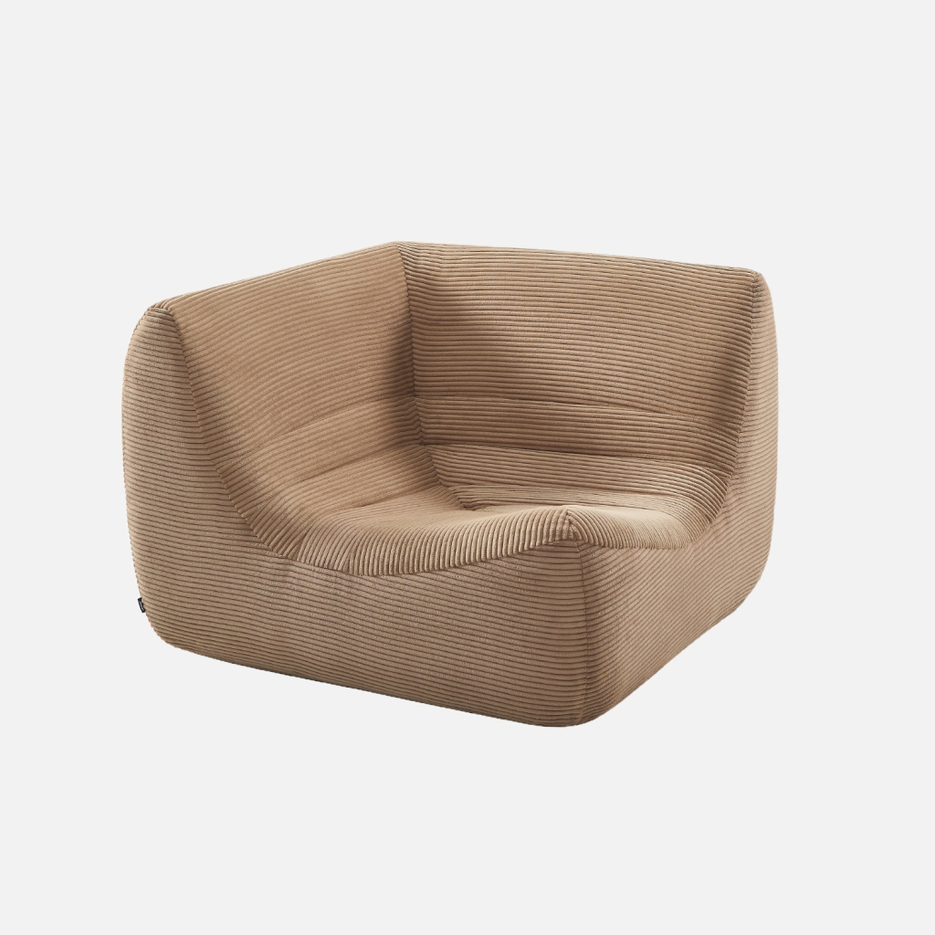 sweeek - Sillón esquinero de pana , Sokol pana , 100x100x72