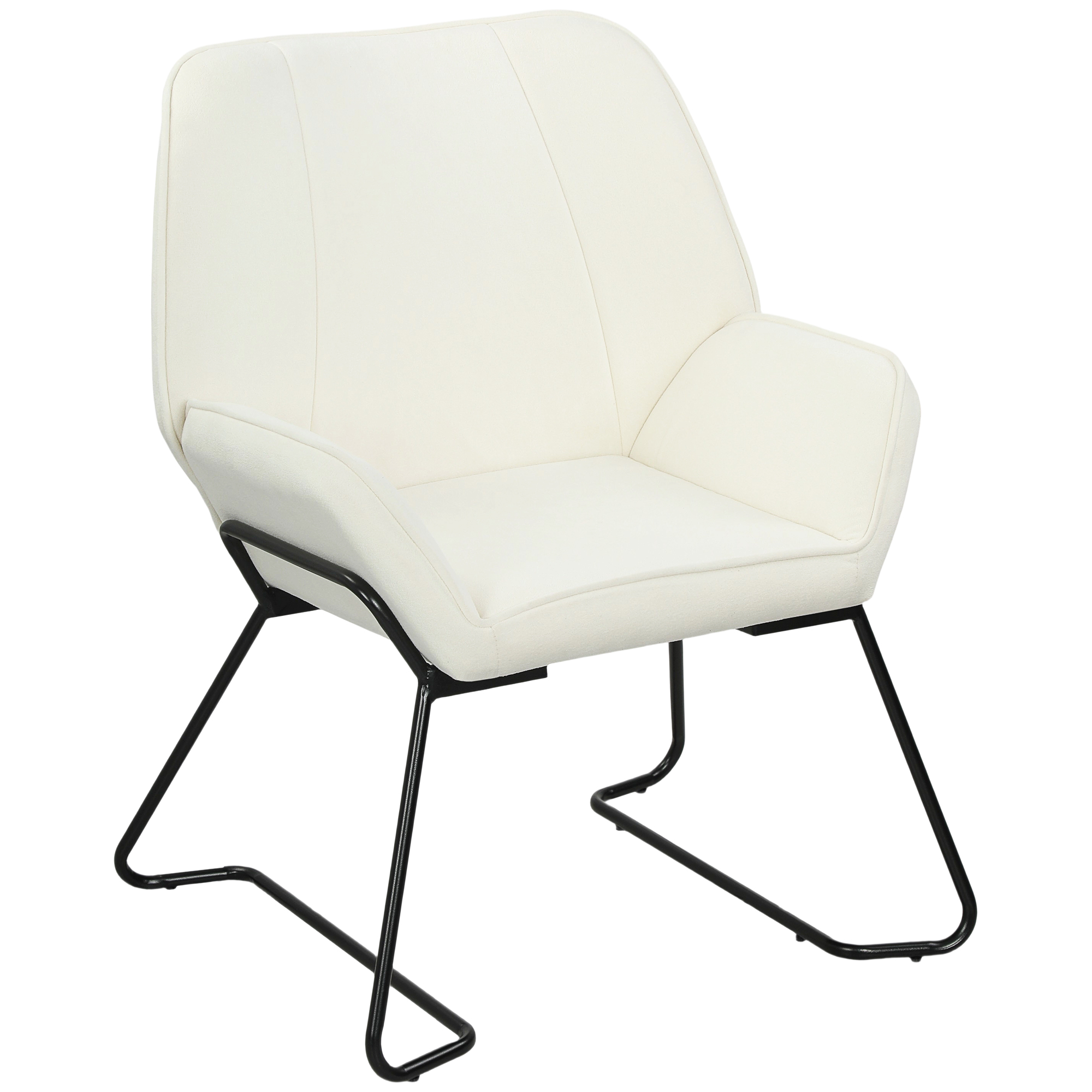 HOMCOM Butaca de Salón Moderna Sillón Lectura con Asiento Ancho y Acolchado Tapizado en Terciopelo Patas de Metal Sillón para Salón Sala de Estar Dormitorio