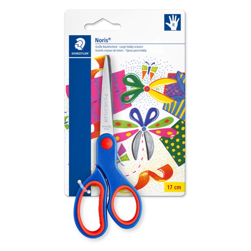 Staedtler noris 965 tijera escolar - acero inoxidable - agarre ergonomico  - color azul