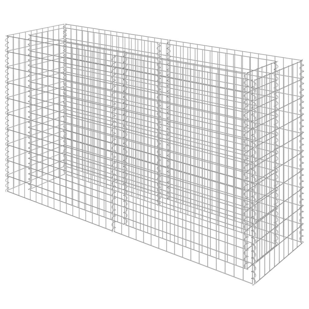 vidaXL Arriate de gaviones de acero 180x50x100 cm