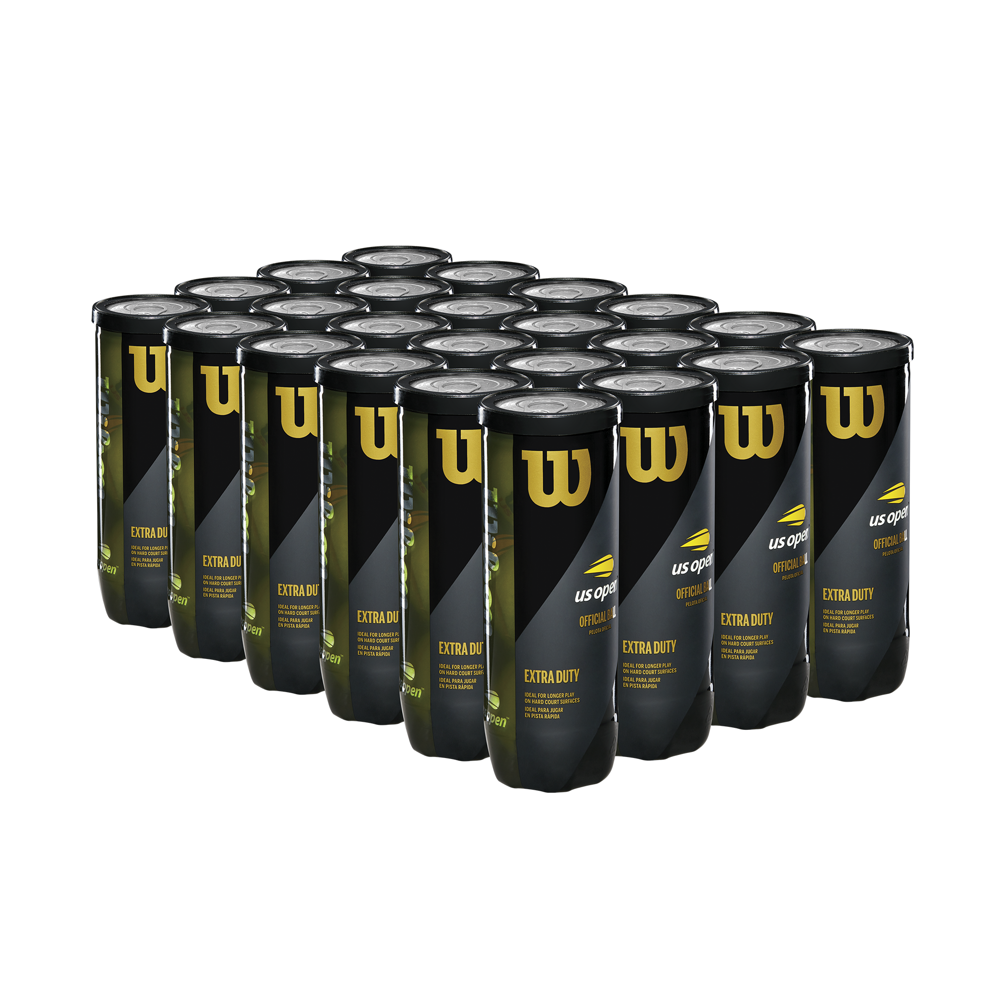 Cajón Pelotas Wilson US Open con 24 botes de 3 Pelotas  Pelotas de Tenis Profesional