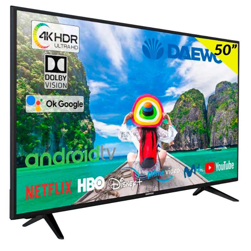 Daewoo - Televisor Smart TV Daewoo 50DM53UA 50" 4K UHD Android 9.0 Wifi Bluetooth G