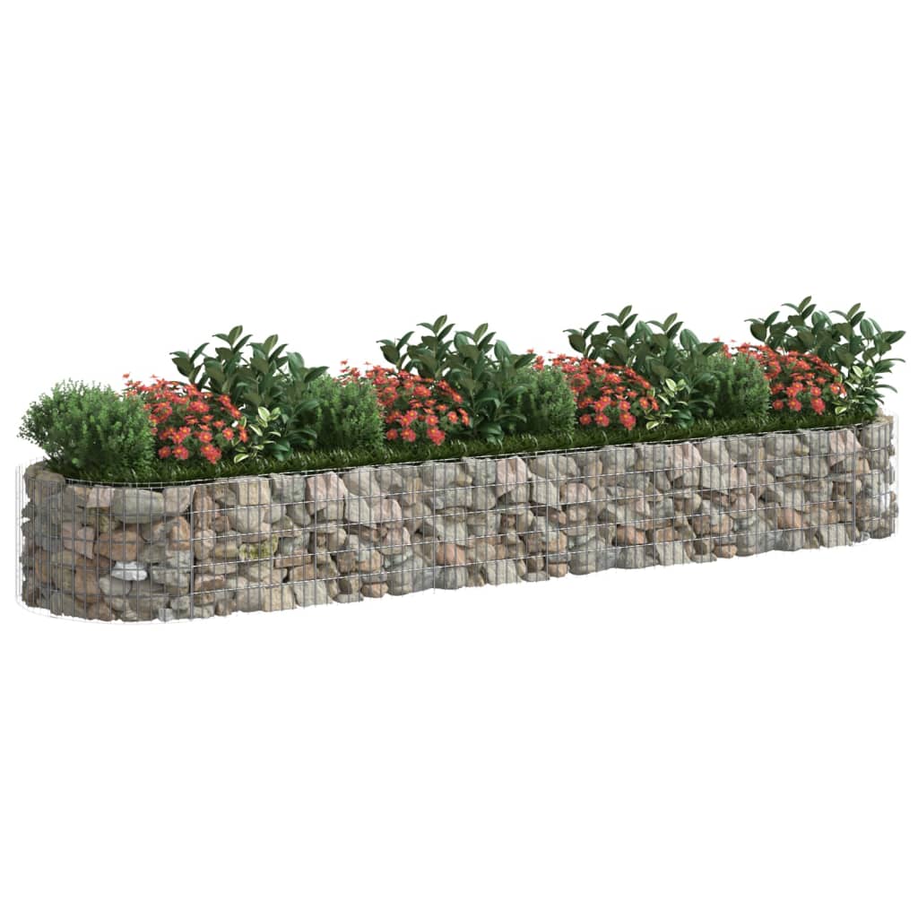 vidaXL Arriate de gaviones de hierro galvanizado Dimensiones 120 x 50 x 50 cm,  190 x 50 x 50 cm,  260 x 50 x 50 cm y mas