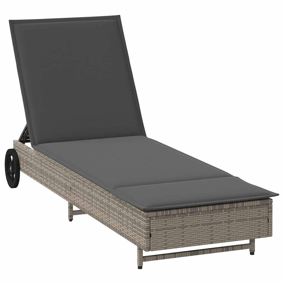 Tumbona Arenis reclinable 3 posiciones + 2 ruedas 80x179x55 cm