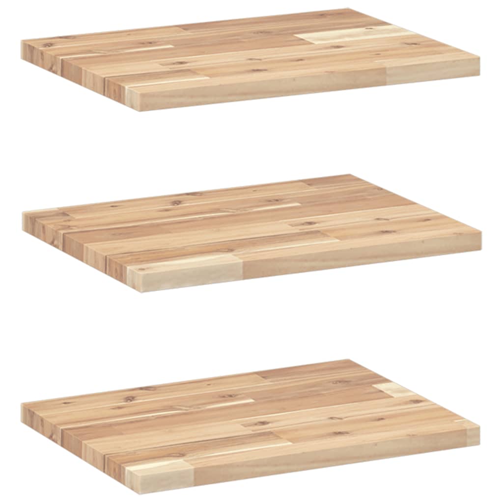 Vidaxl Estantes Flotantes Madera Acacia Sin Tratar 60x30x2 Cm Marrón
