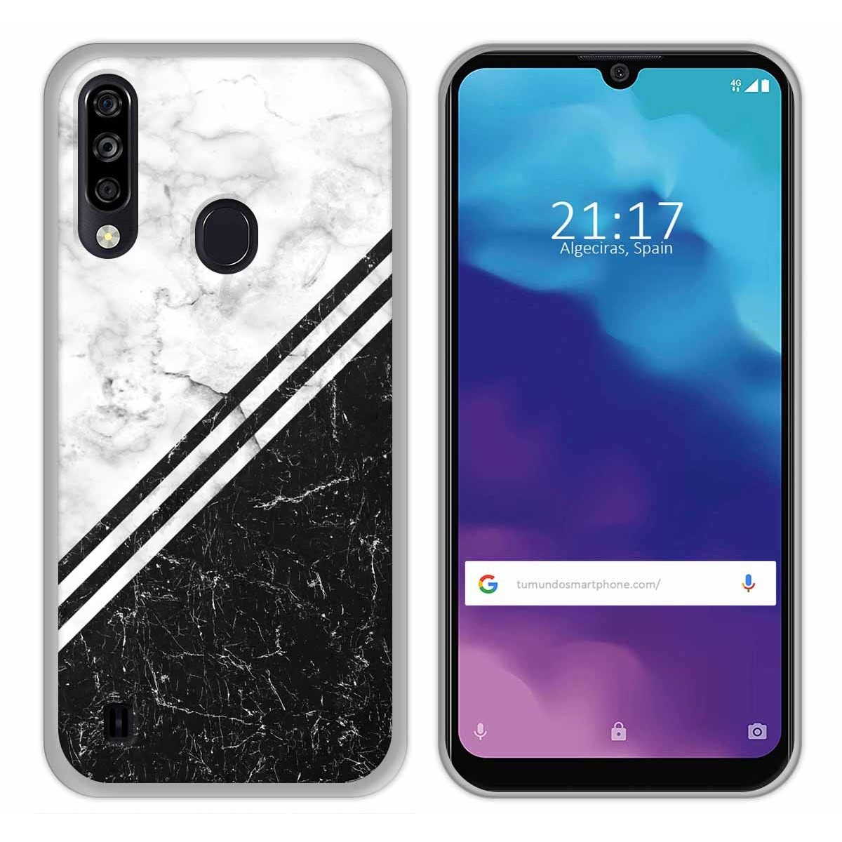 Tumundosmartphone Funda Gel Tpu para ZTE Blade A7 2020 diseño Mármol 01 Dibujos