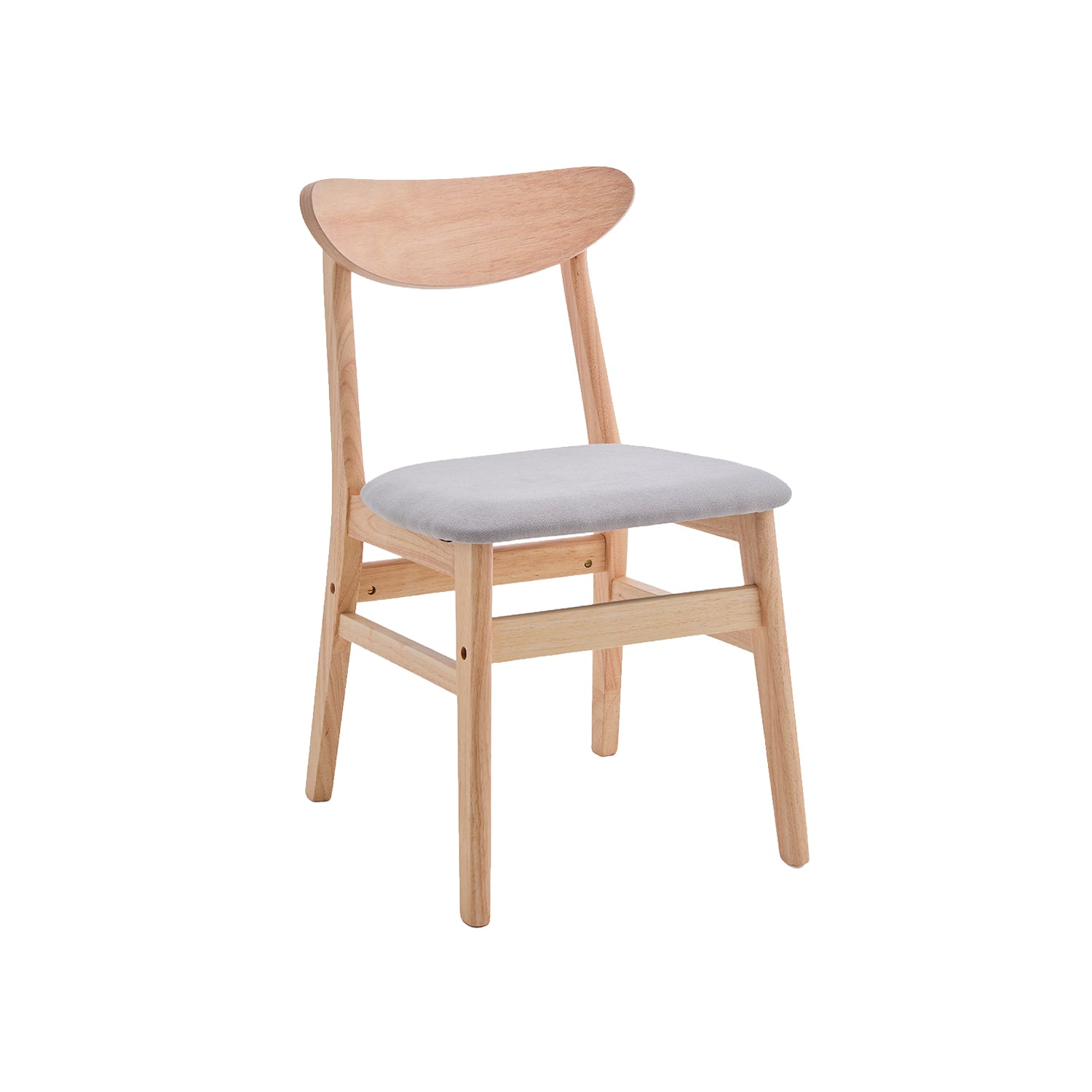 Set de 2 sillas de comedor en madera Tanya - Color Madera natural y gris - Homekit