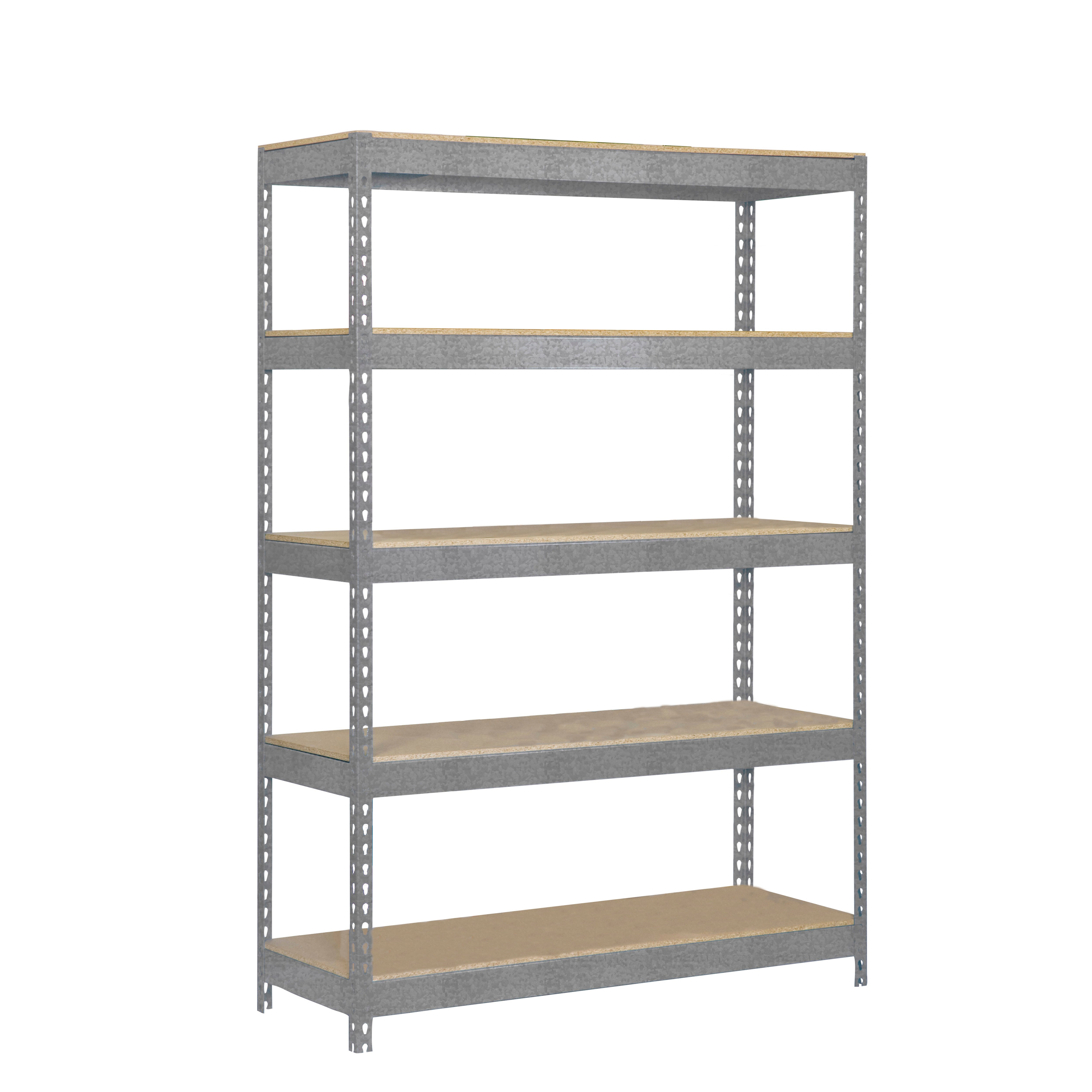 SimonRack Estanteria Metalica Almacenaje de Acero Industrial, 2000x1000x600 mm, 5 Baldas Madera, Soporta 300 kg de Punto Flexión por balda, Galva/Madera - SimonTaller