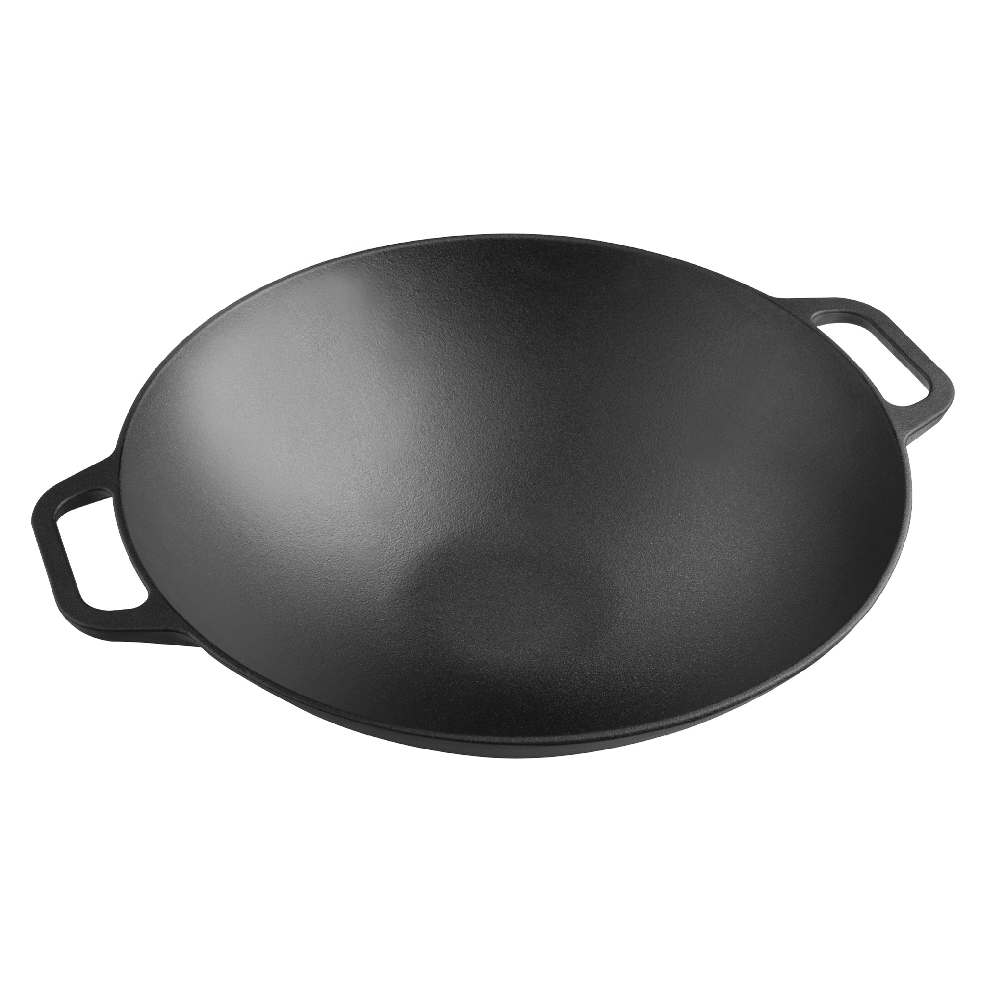 Victoria Wok Hierro Fundido Inducción, Apto para Fuego, Barbacoa, Horno, Vitrocerámica, Gas, Cast Iron Skillet, Libre de Tóxicos sin PTFE ni PFOA