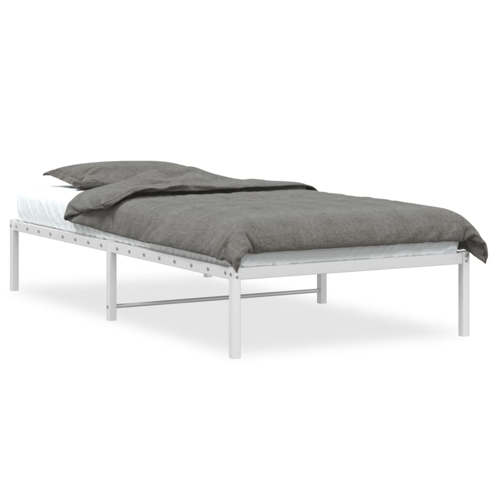 vidaXL Estructura de cama sin colchón metal blanco 100x190 cm