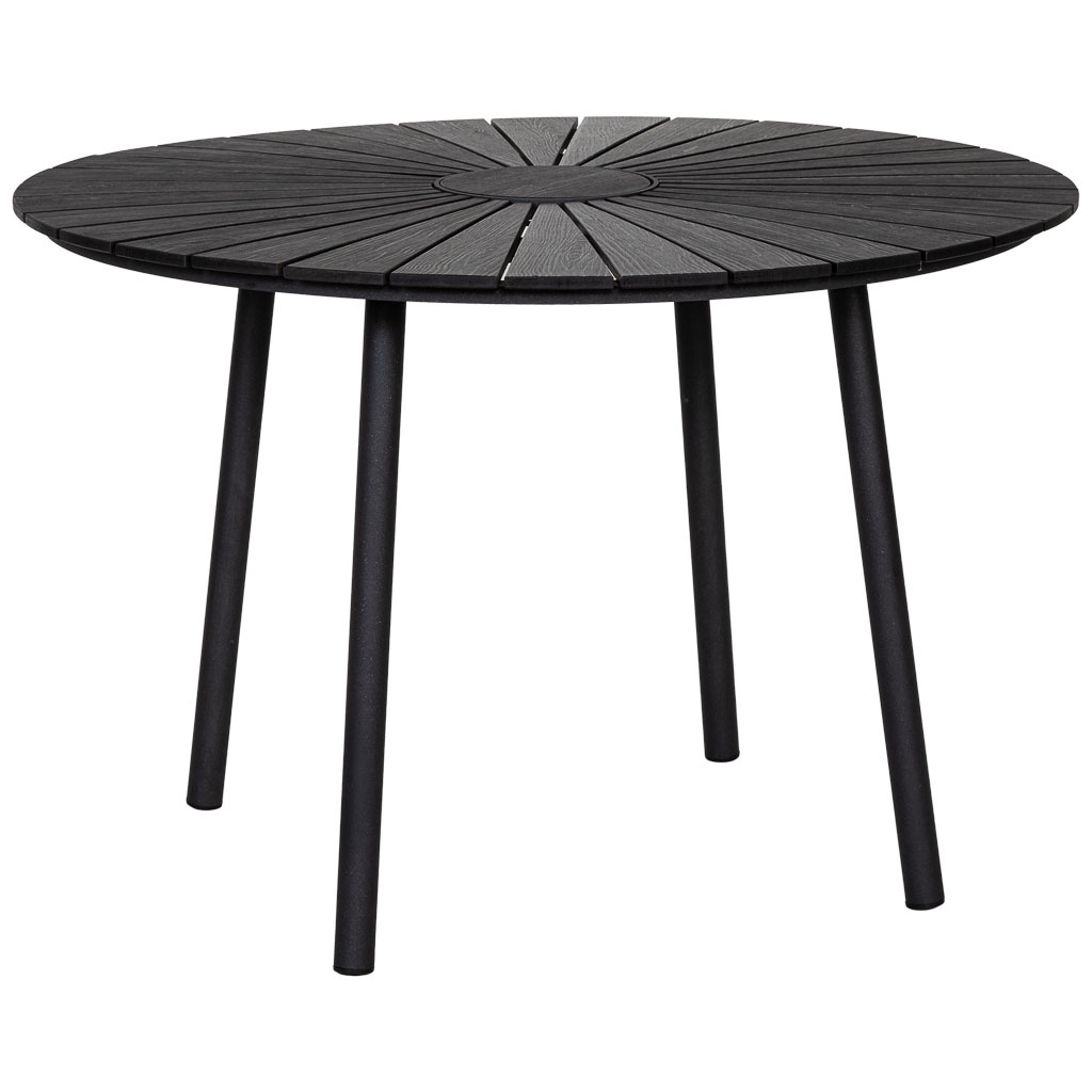 Wonderlust Deco - Mesa de aluminio negra D109.5x72h cm Negro D109.5x72h cm