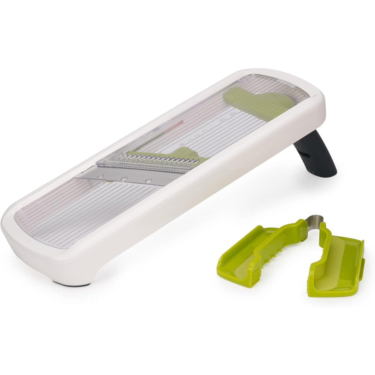 Mandolina Multi-Grip Joseph Joseph, agarre de precisión, cortes uniformes y diseño ergonómico.
