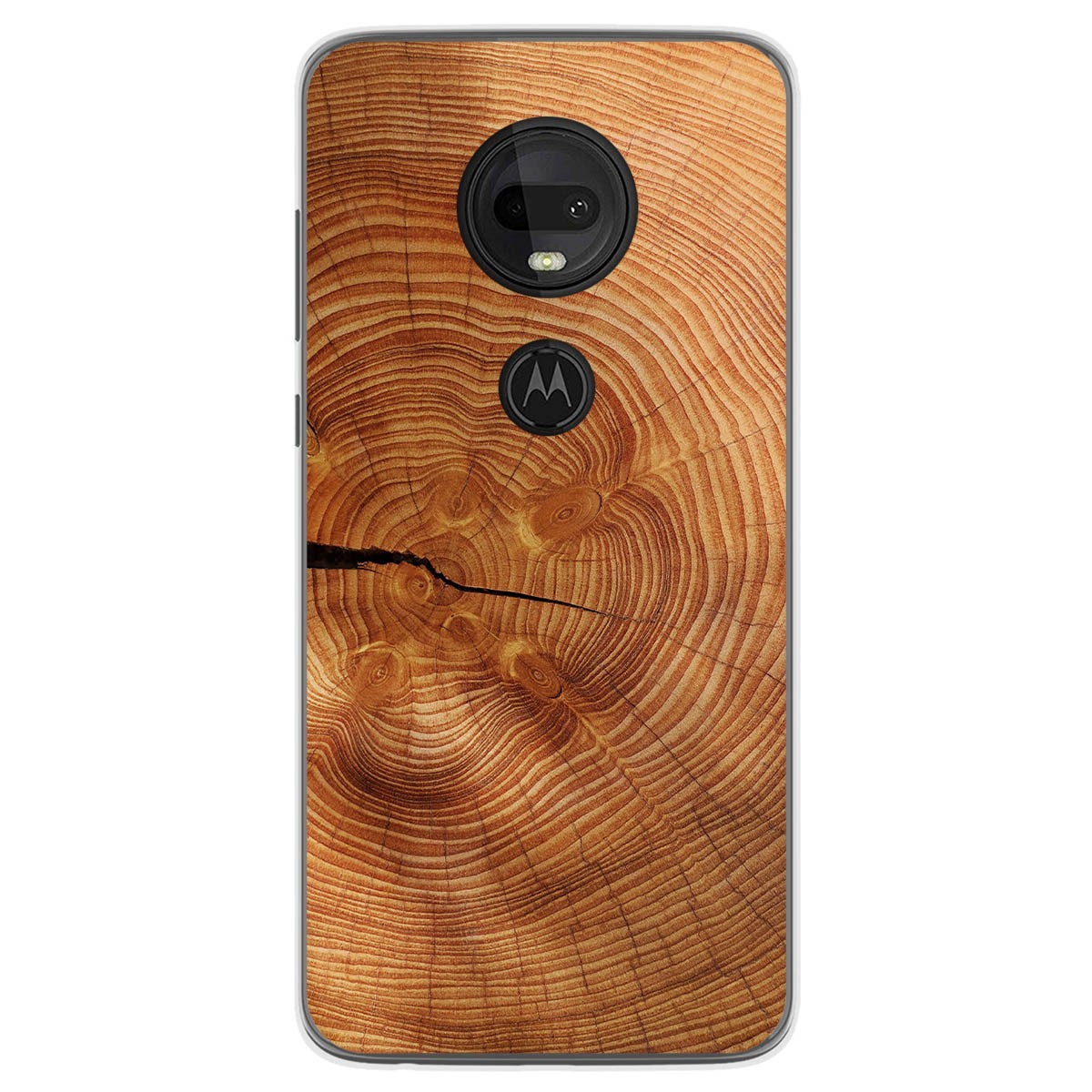 Tumundosmartphone Funda Gel Tpu para Motorola Moto G7 / G7 Plus diseño Madera 04 Dibujos
