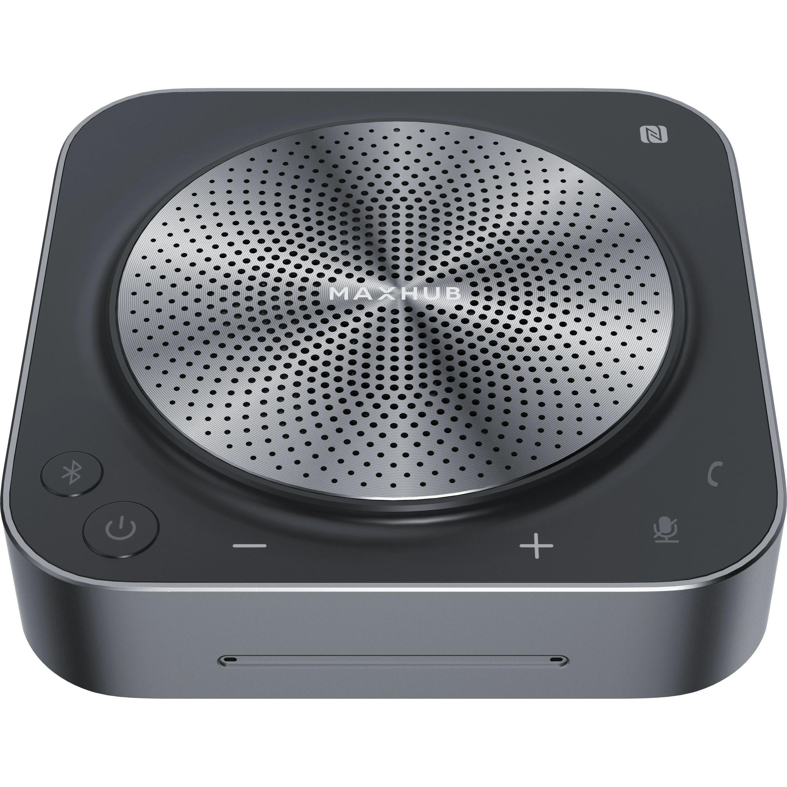 Maxhub - Altavoz HiFi UC BM35 de 8 W con Bluetooth, sonido claro y equilibrado (80–18.000 Hz, 75 dB), gris, hasta 15 h batería, para escritorio o estantería