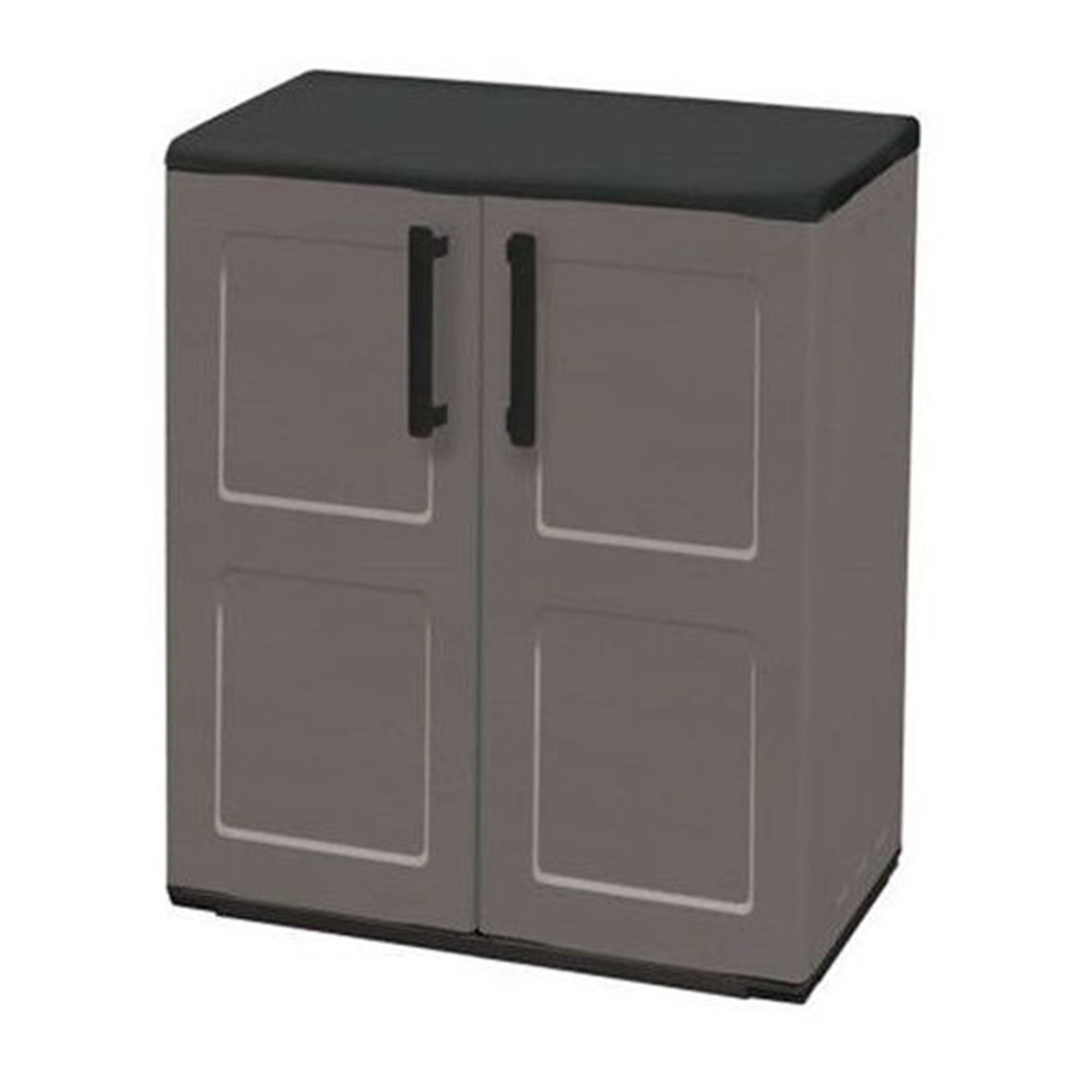 Armario de mediana altura en polipropileno, material reciclable y eco-sostenible, equipado con bisagras de acero y balda regulable, dimensiones L 680