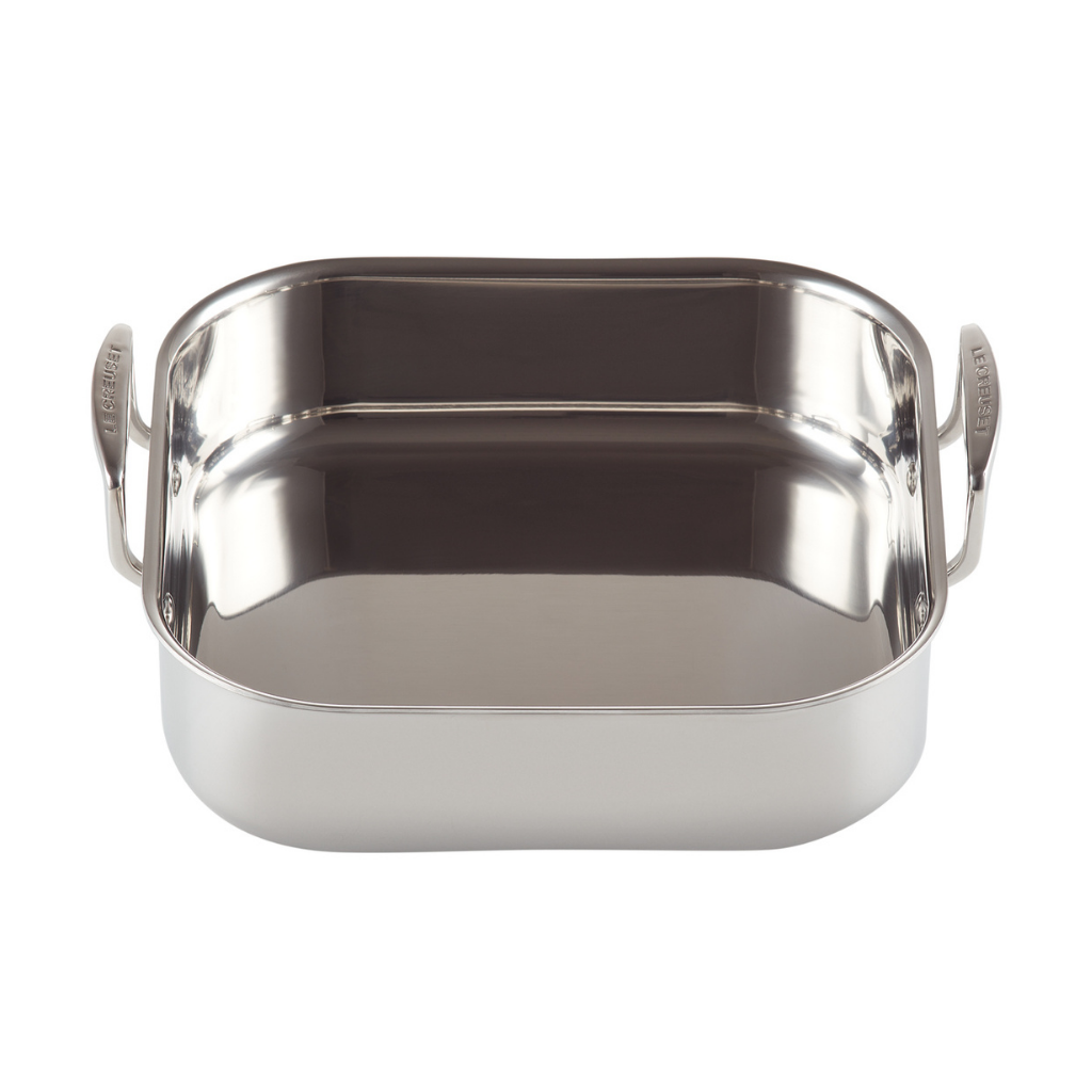 Bandeja Asadora de Acero Inoxidable Le Creuset con Tecnología 3-Ply para Todo Tipo de Cocción, Ideal para Carnes, Pescados y Hornear