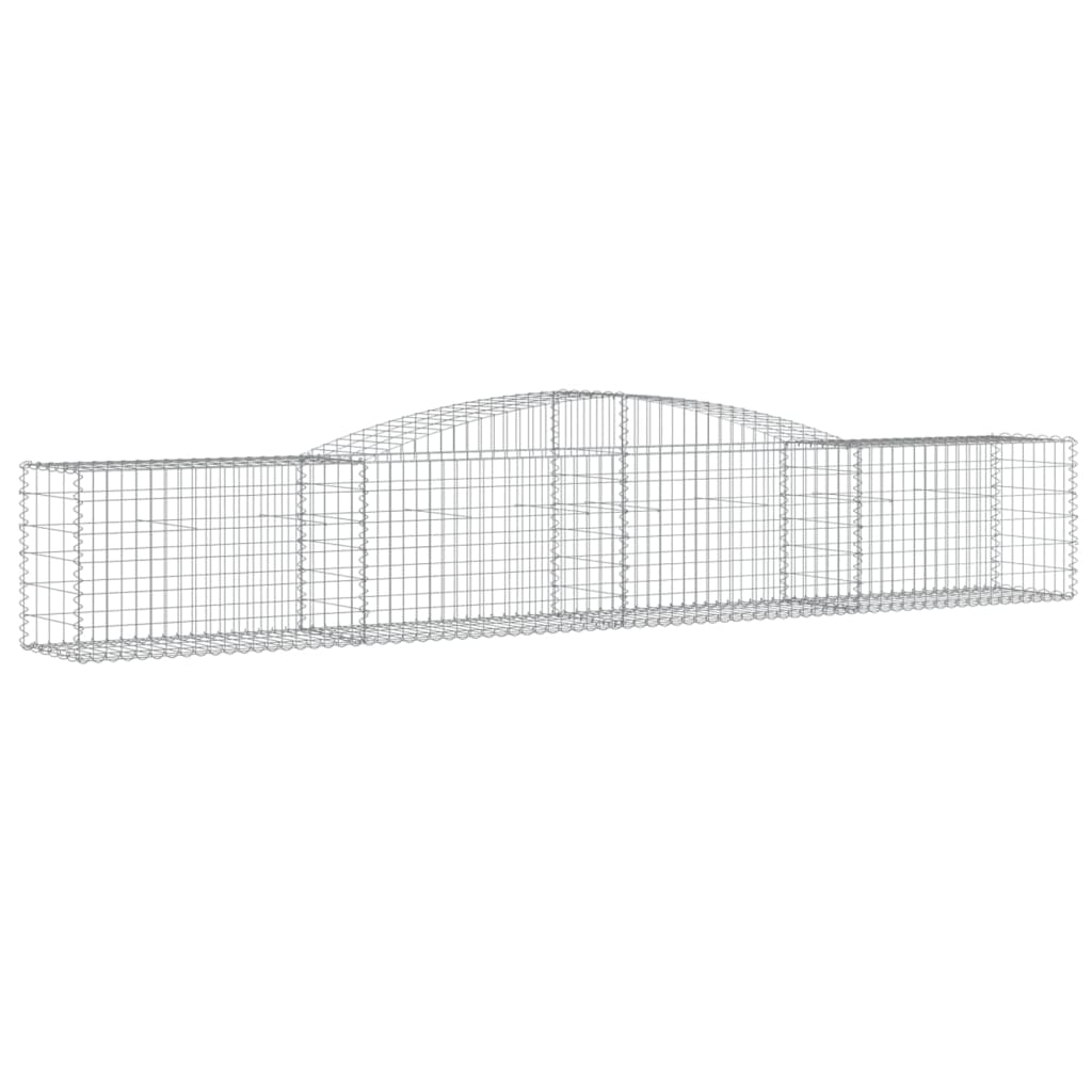 Cestas de Gaviones 9 Uds Vidaxl Forma de Arco 300 X 30 X 60/80 Cm