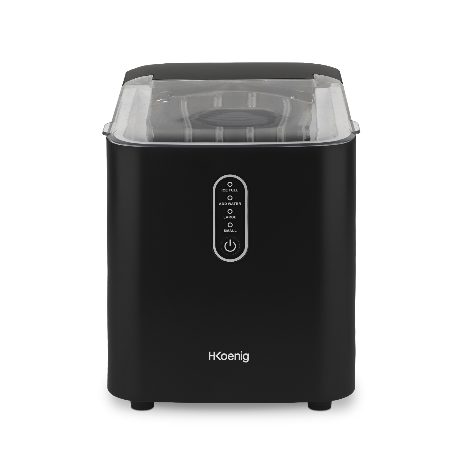 h.koenig máquina para hacer hielo kub14, 12kg en 24h, 2 tamaños de cubitos, portátil, silenciosa 1l, cubitos listos en 6min, cuchara para hielo