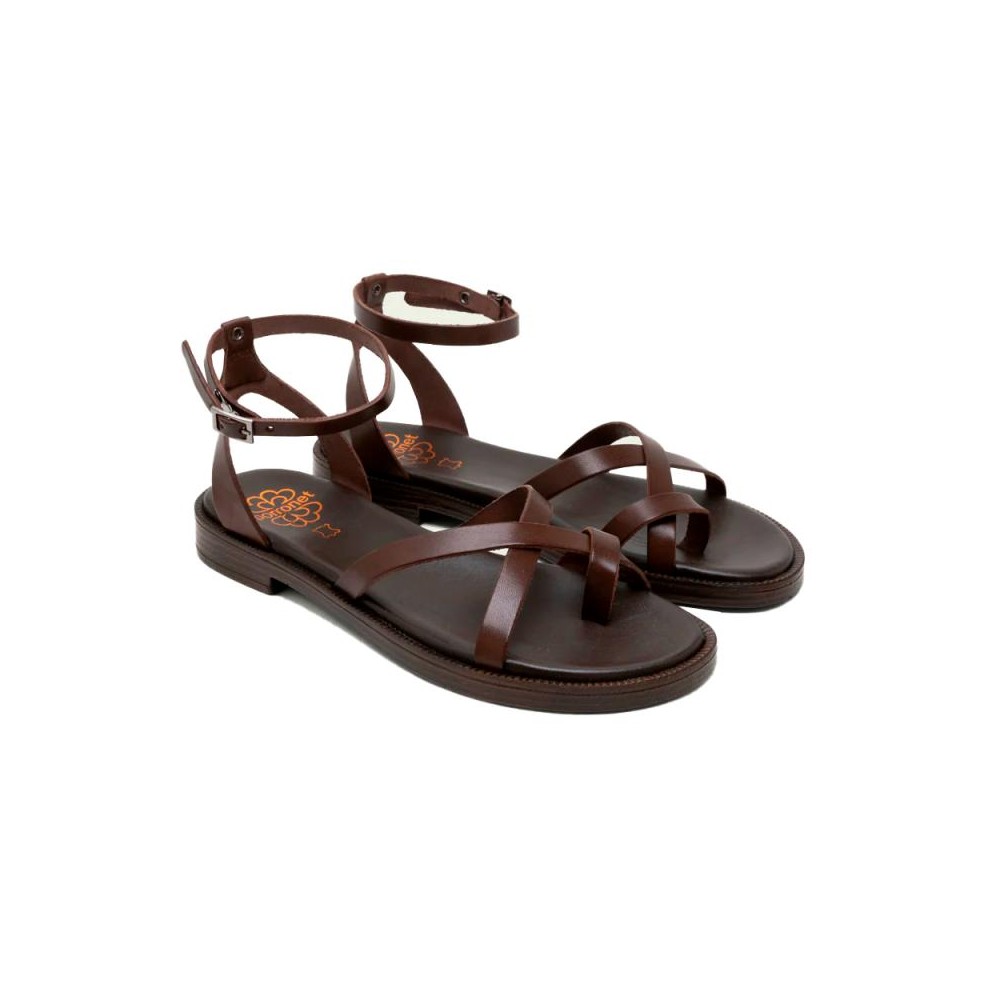 Sandalias Planas Porronet 3230 Mujer Moka