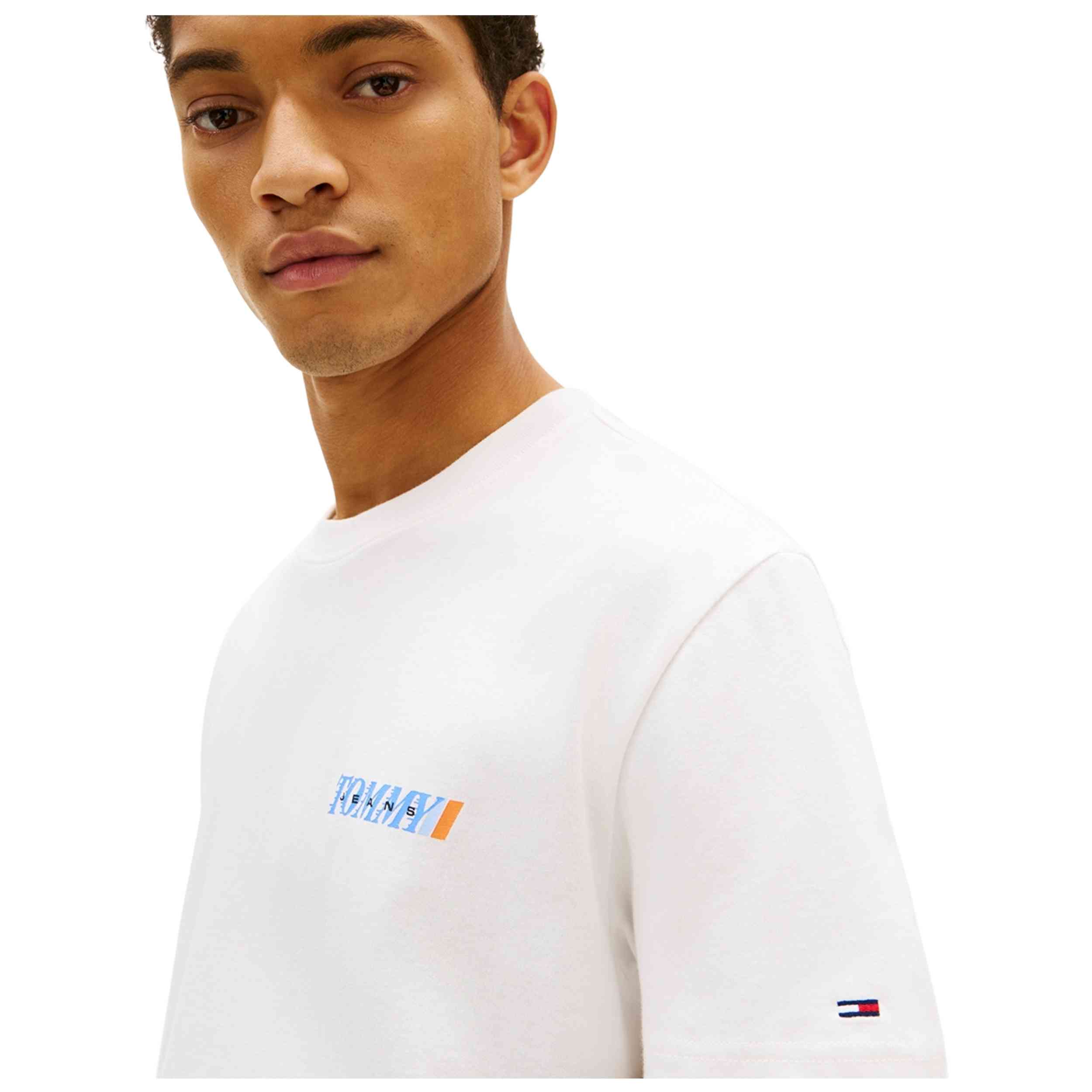 Camiseta De Manga Corta Tommy Hilfiger modelo DM0DM22547YBL para Hombre en color Blanco