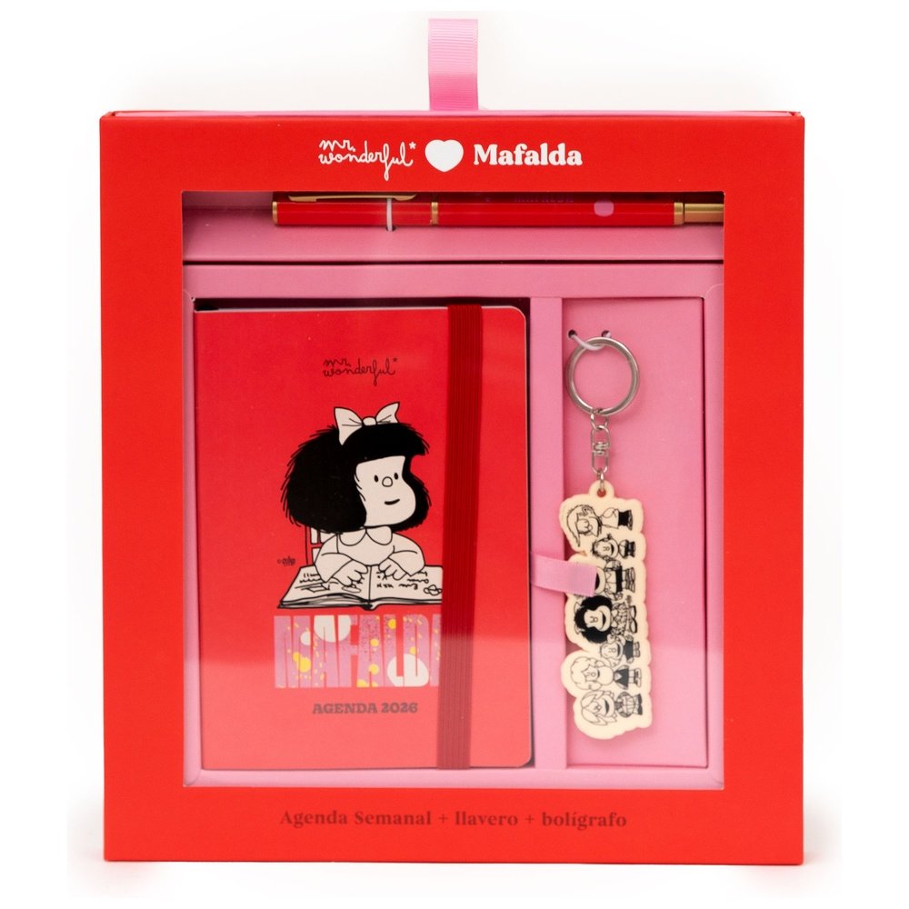 MR SET AGENDA POCKET A6 2026 SEMANAL + LLAVERO + BOLIGRAFO MAF AGENDA ANUAL 2026 12x1x17 Cms.