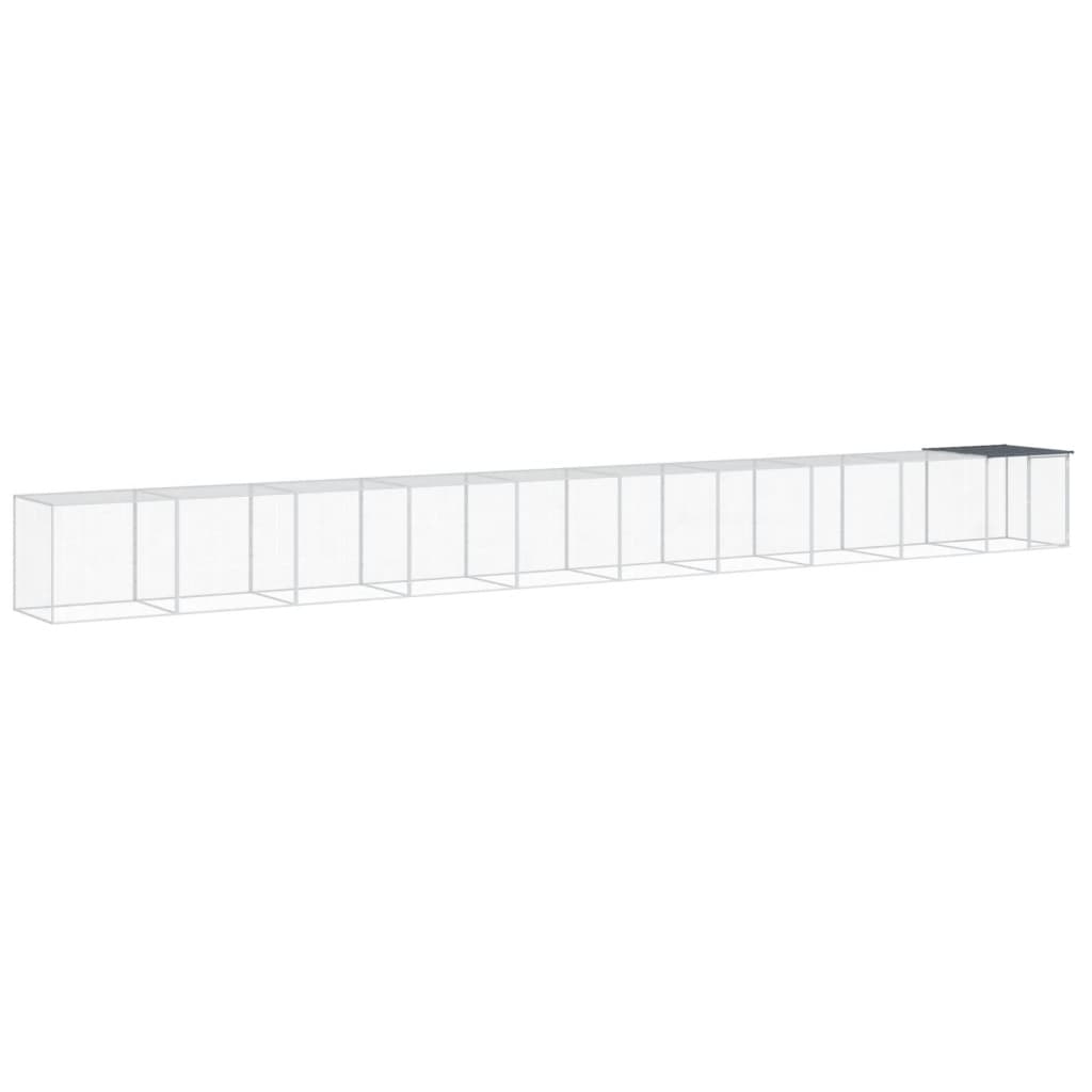 vidaXL Gallinero con Techo Jaula de Gallinas Caseta Acero Galvanizado Color Antracita,  Gris claro, y mas