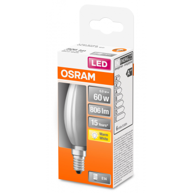 VELA LED OSRAM STAR MATE 5,5w E-14 827 * ADoceVoltios